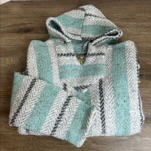 Baja Joe Mexican Blanket Hoodie Pullover – Size Small | Baja Surf Hoodie